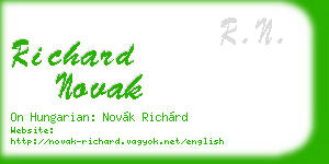 richard novak business card