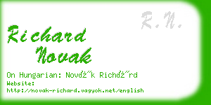 richard novak business card